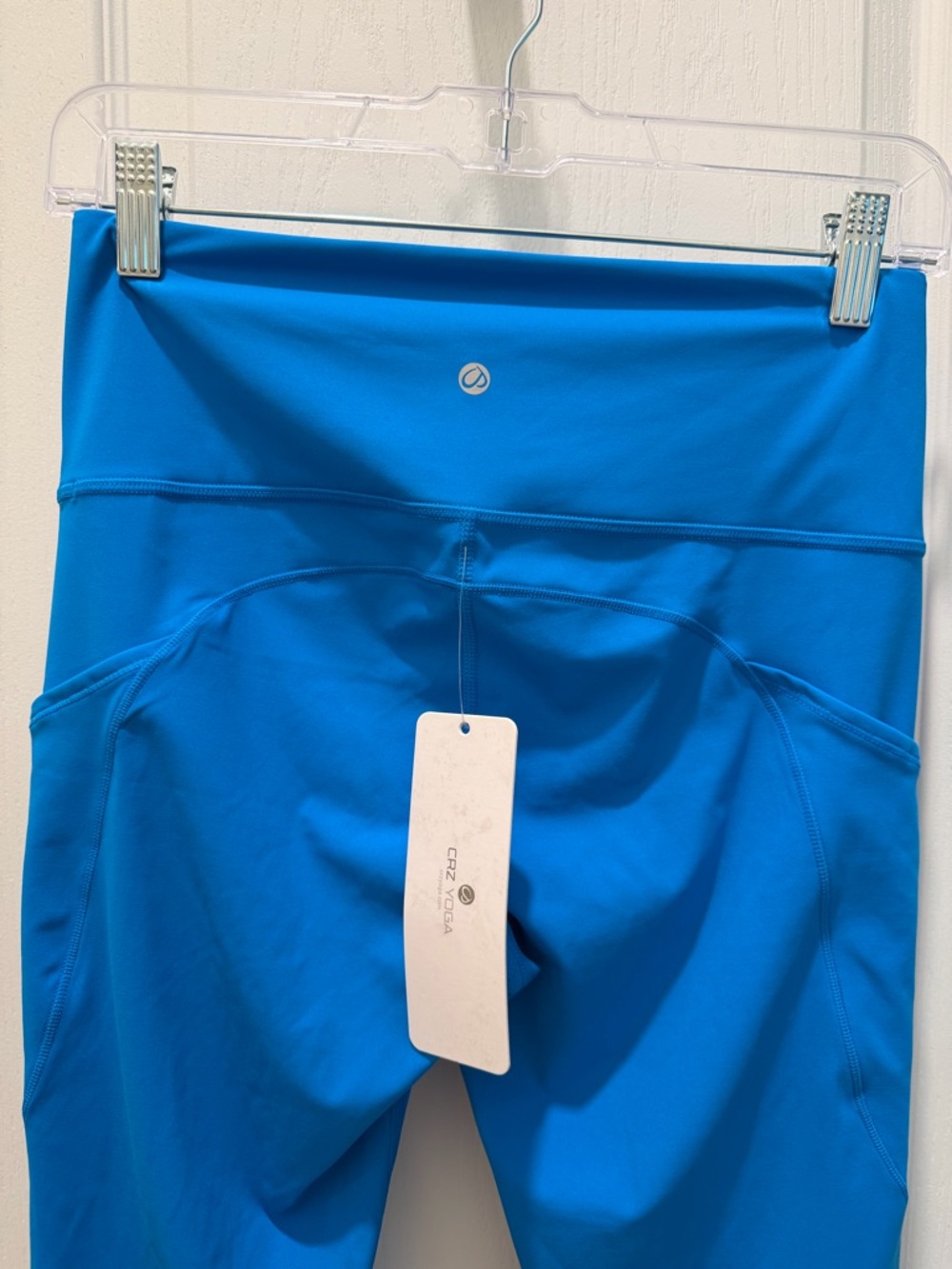 CRZ YOGA Women's Bright Blue High-Waist Leggings